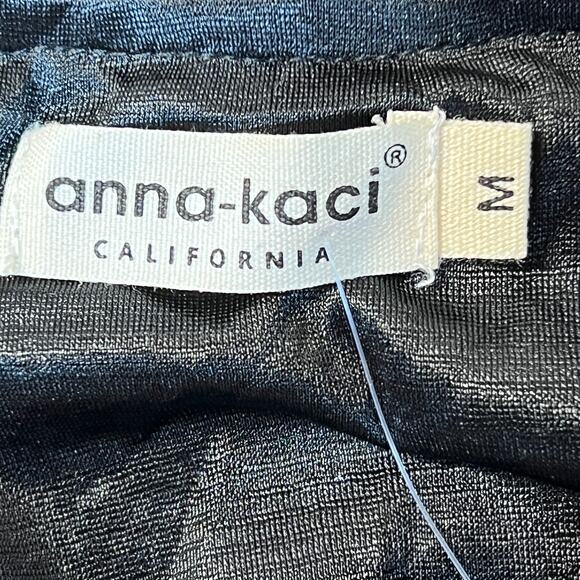 Anna-Kaci Sequin Jacket Cardigan Medium Black Open Front Bling Gala Sparkle NEW! - Picture 13 of 14